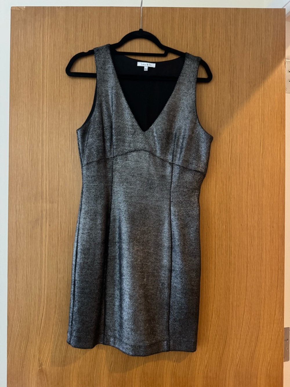 Chic Black and Silver Mini Dress